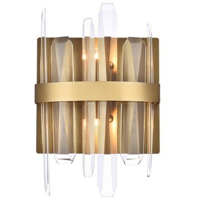 Elegant Lighting Serena 8 inch crystal bath sconce in satin gold