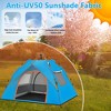Musment 3/4-Person Pop Up Camping Tent with 2 Doors & 2 Windows for Camping - 3 of 4
