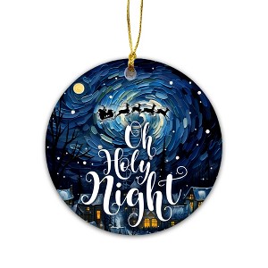 Nativity Christmas Ornaments 2025 | Oh Holy Night, Silent Night Christmas Ornament Decor - 1 of 4