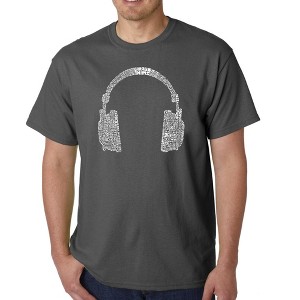 LA Pop Art Men's Word Art T-shirt - 63 DIFFERENT GENRES OF MUSIC - 1 of 4