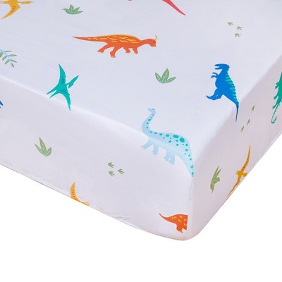 Twin Blue Microfiber Kids Dinosaur Sheet Set