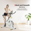 NAYSAYE Exercise Trainer Indoor Cycling Bike with Adjustable Seat and Resistance for Full Body Fitness, Yellow and White, 40.55"*19.29"*44.49" - 2 of 4