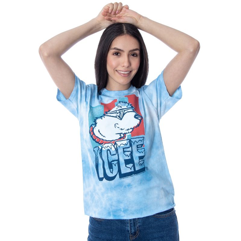 ICEE Women's Shirt Vintage Icee Polar Bear Logo Tie Dye Crop Top Tee Shirt Adult, 2 of 6