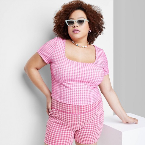 Women's Plus Size Seamless Tiny Tank Top - Wild Fable Vibrant Pink 3X