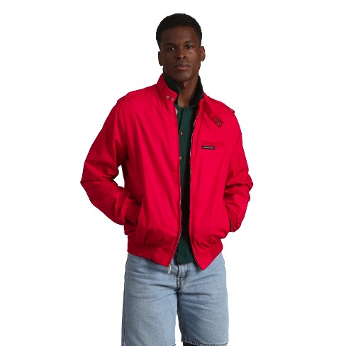 Members Only Men's Original Iconic Racer Jacket - Large, Red