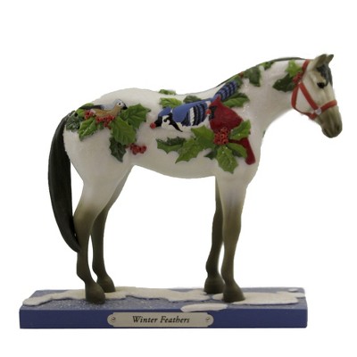 Trail Of Painted Ponies 6.25" Winter Feathers Laurie Cook Christmas  -  Decorative Figurines