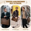 Mens Messenger Bag 17 Inch Waterproof Vintage Leather Laptop Briefcase Large Computer Laptop Bag Satchel Bag Retro Shoulder Bag,Brown - 2 of 4