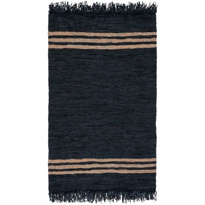 Vintage Leather W/ Fringes VTL702 Hand Woven Indoor Rugs - Safavieh