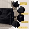 2-Piece Chenille Cloud Sofa Set with 3 Pillows, Loveseat and Single Sofa - 3 of 4