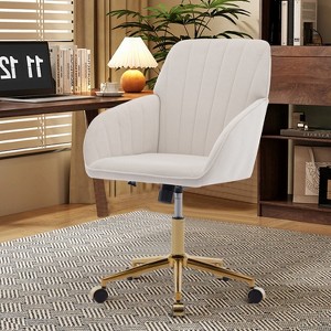 NicBex Adjustable Office Chair with Wheels,Modern Ergonomic Computer Chair,Swivel Velvet Upholstered Desk Chair for Adult, Student - 1 of 4