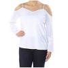 1.STATE Womens Cold Shoulder Knit Blouse - 2 of 2