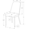 Monarch Specialties Dining Chair Set Of 2 Side Upholstered Kitchen Dining Room Pu Leather Look Metal White Chrome Contemporary Modern - 4 of 4