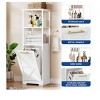 53 in Tall Bathroom Laundry Cabinet With Basket Tilt-Out Laundry Hamper Organizer Bathroom Storage Dresser For Sleeping Room, Laundry Room - 2 of 4