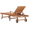 vidaXL Sun Lounger with Anthracite Cushion Solid Teak Wood - 4 of 4