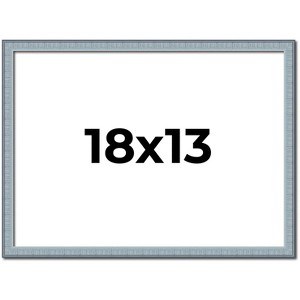PosterPalooza | Textured Blue Picture Frame - UV Acrylic, Backing Board, Hanging Hardware Included - 1 of 4