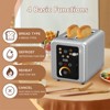 WHALL 2-Slice Touchscreen Stainless Steel Toaster – Wide Slots, 6 Shade Settings, Bagel Function, Removable Crumb Tray - 4 of 4