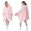 Women's Plus Size Open Front Lightweight Casual Cardigan, Fuzzy Cozy Fleece Blanket Wrap Sweaters, Wearable Blanket Woman, Gift for Her - Catalonia - 2 of 4