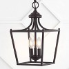 10" LED 3-Light Camden Iron Classic Mid-Century Pendant Oil Rubbed Bronze - JONATHAN Y: UL Listed, Adjustable Height, Metal Body - 2 of 4
