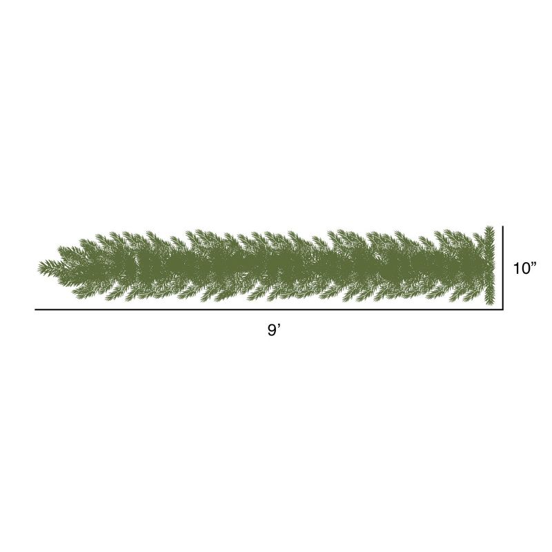 Vickerman 9' x 10" Frosted Mixed Pine Garland, Clear Incandescent Mini Lights., 3 of 7