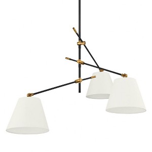 Troy Lighting Navin 3 - Light Chandelier in  Patina Brass - 1 of 4
