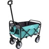 VisioGear Collapsible Foldable Wagon Cart with Strapping, Wagon Grocery Cart for Camping Shopping Sports, Green, 25.98"*17.32"*37.4" - 4 of 4