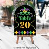 Big Dot of Happiness Colorful Mardi Gras Mask - Masquerade Party Double-Sided 5 x 7 inches Cards - Table Numbers - 1-20 - 3 of 4