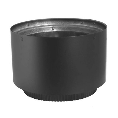 DuraVent DVL 6DVL-AD 6'' Stainless Steel Double Wall Air Insulated Section Wood Burning Stovetop Connecting Adapter, Without Damper, Black