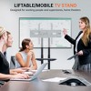 Universal TV Stand for 32-80 Inch TVs, Height Adjustable TV Mount with Tilt, Fits Max VESA 600x400mm, Holds up to 99 lbs, No Drilling Required - 2 of 4