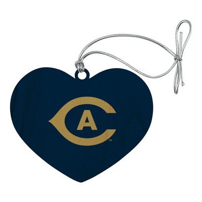 UC Davis Primary Logo Heart Love Wood Christmas Tree Holiday Ornament