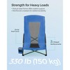 Portable Folding Beach Camping Chair with High Backrest, Cup Holder, Lightweight Heavy-Duty Design, Supports 330 lbs, - 4 of 4