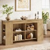 Tribesigns Console Table with Storage, 63" Farmhouse Wooden Entryway Sofa Table, Heavy Duty Console Cabinet for Living Room, Hallway, Entrance, Brown - 3 of 4