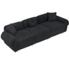 NicBex Couches for Living Room 112"Inch Modern Teddy Upholstered 3 Seater Sofa Couch with Sturdy Hardware Foot Support and 3 Throw Pillows - 4 of 4