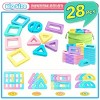 Large Macaron Color Magnetic Blocks Scattered Pieces Changeable Building Blocks With Storage Bag Children's Educational Magnetic - 2 of 4