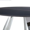 Infurnic Dining Sets Dining Table and Chair Set Mirror-polished Stainless Steel Base 4 Chairs Modern Luxury Round , White, 42"*42"*29.5" - 4 of 4