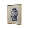 Storied Home (Set of 2) Wood Framed Ginger Jar Wall Art Set with Glass Cover: Modern Vertical Canvases, Sawtooth Back Mount - 3 of 4