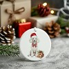 Lomsoe Dogs Ornament Dogs Lovers Christmas Xmas Ornaments Decor Funny Christmas Hanging Ceramic Ornament - 2 of 4
