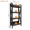 ORRD 4-Tier Bakers Rack with Wood Shelves, 56.30" Kitchen Storage Organizer for Pantry, Garage, Bathroom & Closet, Open Metal Shelving Unit - 4 of 4