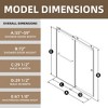 MAYEERTY Frameless Flat-Tube Double Sliding Shower Door - 8mm Easy-Clean Tempered Glass, Stainless Steel Hardware - 4 of 4