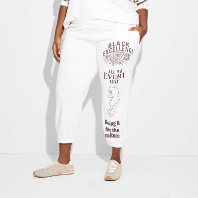 Women's Excellence Graphic Joggers - Off-White