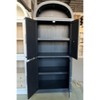 Whizmax Arched Cabinet 71.65" Modern Storage Cabinet, Farmhouse Kitchen Pantry, 5 Tier Bookshelf with Storage - 3 of 4