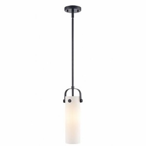 Pilaster II Cylinder - 1 Light Stem Hung Pendant In Industrial Style-14.5 Inches Tall and 5 Inches Wide - 1 of 1