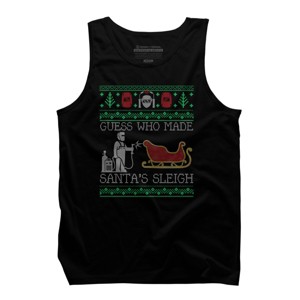 Men's Design By Humans Christmas Welder Welding Xmas Funny Welder Ugly Christmas Sweate By pahari Tank Top - 1 of 4