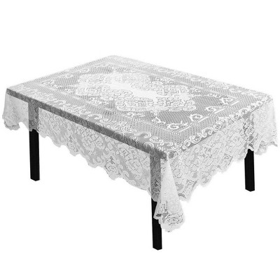 Juvale Lace Rectangular Tablecloth With, 50 Inch Round Table Cover