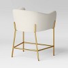 Gladden Barrel Counter Height Barstool: Upholstered, Brass Legs, Cushioned - Threshold™ - 4 of 4