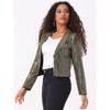 Allegra K Women's Sparkly Open Front Sequin Party Cropped Blazer - 4 of 4