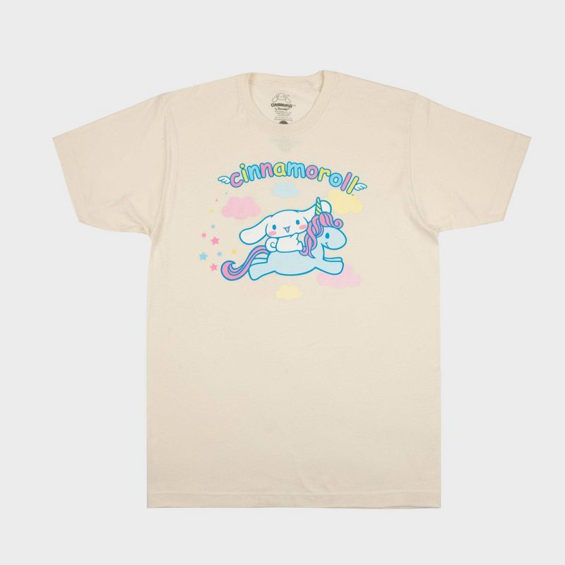 Men's Sanrio Cinnamoroll Short Sleeve Graphic T-Shirt - Beige, 1 of 4