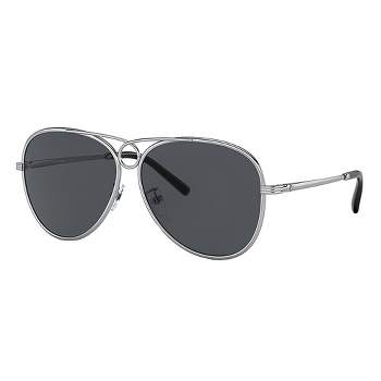 Tory Burch TY 6093 331187 Womens Pilot Sunglasses Silver 59mm
