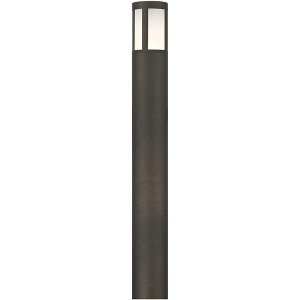 John Timberland Solomon 12" High Modern Landscape Bollard Light Fixture Porch House Exterior Outside LED Bulb Low Voltage Black Aluminum Front Door - 1 of 4