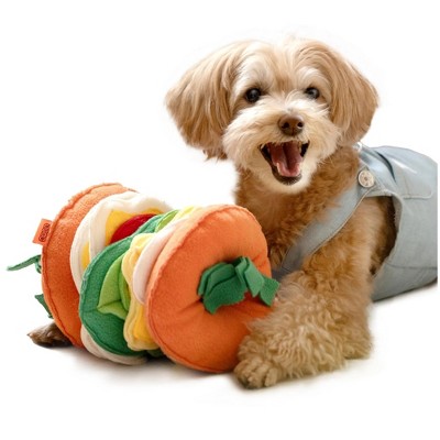 Mewoofun Pet Toy Ball For Dogs, Enrichment Interactive Dog Toys For Boredom, Toys To Keep Them Busy, Hamburger, Multicolored, 7.87"*7.87"*9.84"