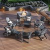 WestinTrends Highland 12-Piece HDPE Outdoor Patio Furniture Adirondack Chair Conversation Table Set - 2 of 4